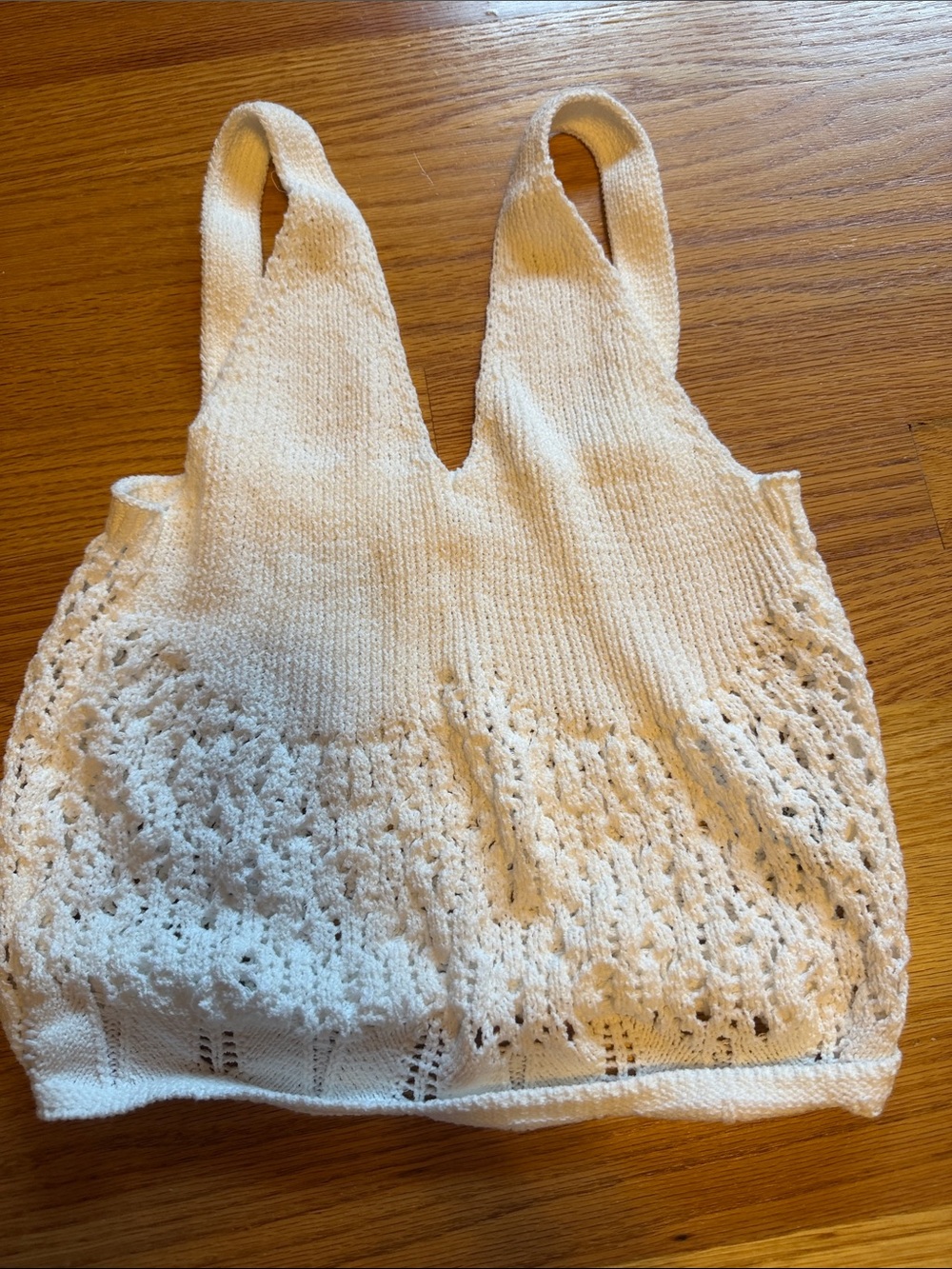 Surf Gypsy white Crochet Knit Tank Top
